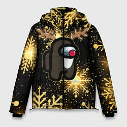 Куртка зимняя мужская AMONG US НОВОГОДНИЙ, цвет: 3D-черный