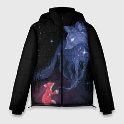 Куртка зимняя мужская Лиса и ее дух, цвет: 3D-черный