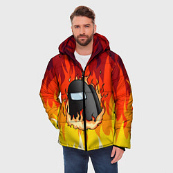 Куртка зимняя мужская Among Us Fire Z, цвет: 3D-красный — фото 2