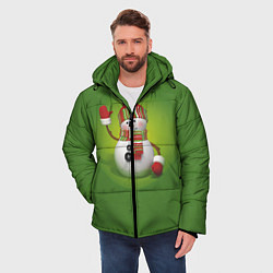 Куртка зимняя мужская Снеговик green, цвет: 3D-черный — фото 2