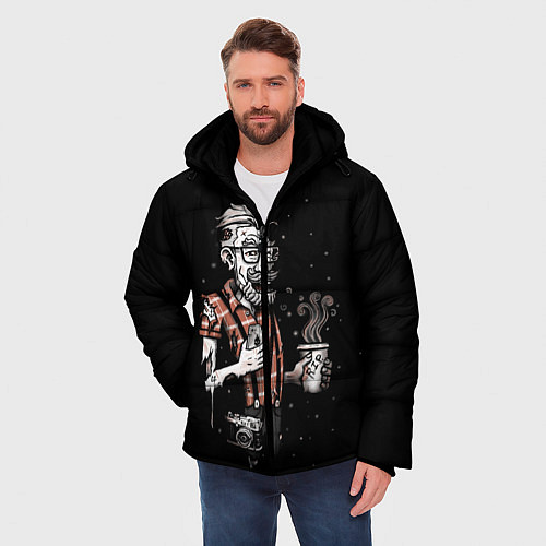 Мужская зимняя куртка Зомби Хипстер / 3D-Красный – фото 3