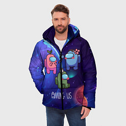 Куртка зимняя мужская Among Us Space, цвет: 3D-светло-серый — фото 2