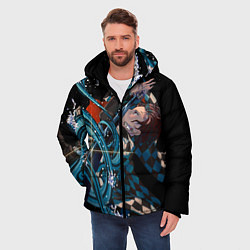 Куртка зимняя мужская КЛИНОК РАССЕКАЮЩИЙ ДЕМОНОВ, цвет: 3D-черный — фото 2
