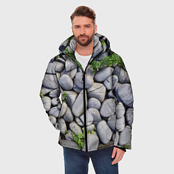 Куртка зимняя мужская Камни, цвет: 3D-черный — фото 2