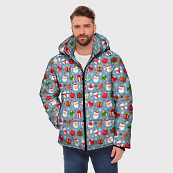 Куртка зимняя мужская Новый Год, цвет: 3D-красный — фото 2