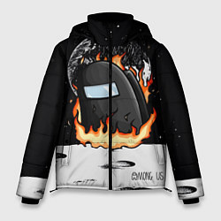 Куртка зимняя мужская Among Us fire, цвет: 3D-светло-серый