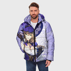 Куртка зимняя мужская GENSHIN IMPACT, ЛИЗА, цвет: 3D-светло-серый — фото 2