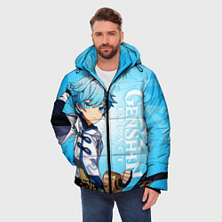 Куртка зимняя мужская GENSHIN IMPACT, ЧЖУН ЮНЬ, цвет: 3D-светло-серый — фото 2