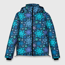 Куртка зимняя мужская Новогодние Узоры, цвет: 3D-красный