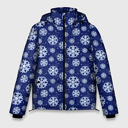 Куртка зимняя мужская Снежинки, цвет: 3D-светло-серый