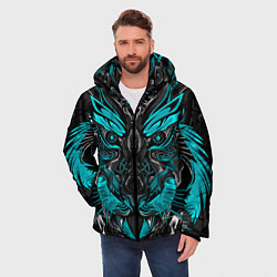 Куртка зимняя мужская Абстракция тигр, цвет: 3D-черный — фото 2