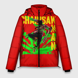 Куртка зимняя мужская Человек Бензопила, цвет: 3D-черный