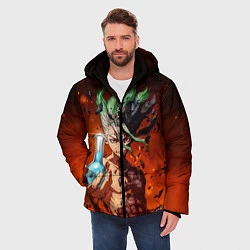 Куртка зимняя мужская Доктор Стоун, цвет: 3D-черный — фото 2