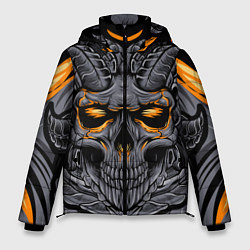 Куртка зимняя мужская Череп дьявола, цвет: 3D-черный