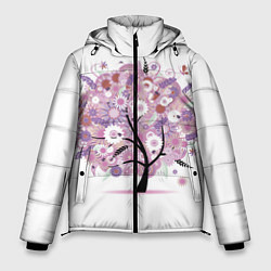 Куртка зимняя мужская Цветочное Дерево, цвет: 3D-светло-серый
