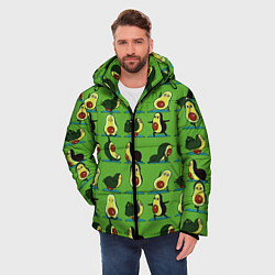 Куртка зимняя мужская Авокадо Зарядка, цвет: 3D-черный — фото 2