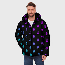 Куртка зимняя мужская БИТКОИН НЕОН BITCOIN NEON Z, цвет: 3D-черный — фото 2