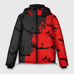 Куртка зимняя мужская Акулы, цвет: 3D-черный