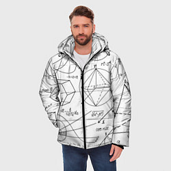 Куртка зимняя мужская Геометрия, цвет: 3D-светло-серый — фото 2