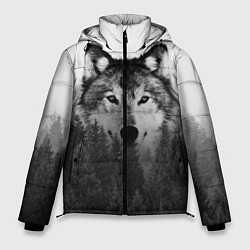 Куртка зимняя мужская Волк, цвет: 3D-светло-серый