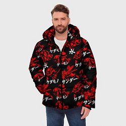 Куртка зимняя мужская КЛИНОК, РАССЕКАЮЩИЙ ДЕМОНОВ, цвет: 3D-черный — фото 2