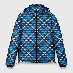 Куртка зимняя мужская Текстура в клетку, цвет: 3D-черный