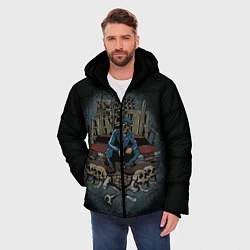 Куртка зимняя мужская Классика для пацанов, цвет: 3D-черный — фото 2