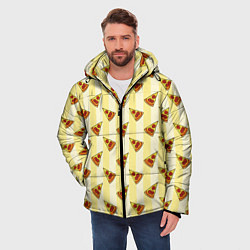 Куртка зимняя мужская Кусочки Пиццы, цвет: 3D-светло-серый — фото 2