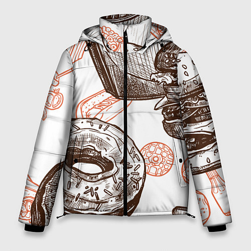 Мужская зимняя куртка Вкусности / 3D-Светло-серый – фото 1