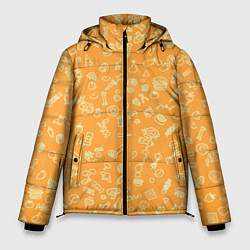 Куртка зимняя мужская Оранжевая еда, цвет: 3D-красный
