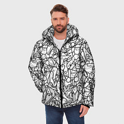 Куртка зимняя мужская Масса людей, цвет: 3D-черный — фото 2