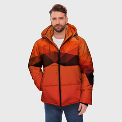 Куртка зимняя мужская Геометрические облака, цвет: 3D-красный — фото 2