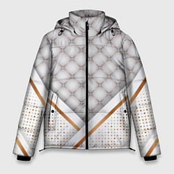 Куртка зимняя мужская Luxury white & Gold, цвет: 3D-черный