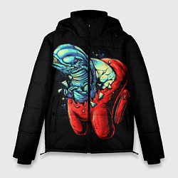 Куртка зимняя мужская Among Us Aliens, цвет: 3D-черный
