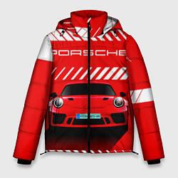 Куртка зимняя мужская PORSCHE ПОРШЕ RED STYLE, цвет: 3D-красный