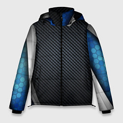 Куртка зимняя мужская Хромированная 3D броня, цвет: 3D-черный