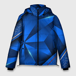 Куртка зимняя мужская 3D абстрактные фигуры BLUE, цвет: 3D-черный