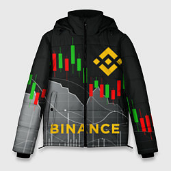 Куртка зимняя мужская BINANCE БИНАНС ГРАФИК, цвет: 3D-красный