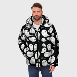 Куртка зимняя мужская Boo Привидения, цвет: 3D-черный — фото 2