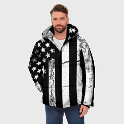 Куртка зимняя мужская ЗВЕЗДНО-ПОЛОСАТЫЙ, цвет: 3D-черный — фото 2