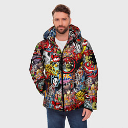 Куртка зимняя мужская Логотипы Аниме Мультиков, цвет: 3D-черный — фото 2