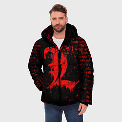 Куртка зимняя мужская Тетрадь смерти Логотип red, цвет: 3D-черный — фото 2