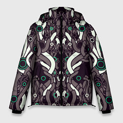 Куртка зимняя мужская Абстрактная фантастика, цвет: 3D-черный