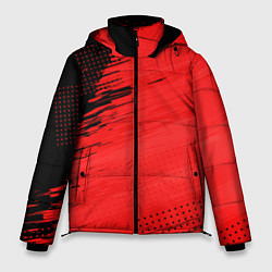 Куртка зимняя мужская ЧЕРНО-КРАСНЫЙ ГРАНЖ GRUNGE Z, цвет: 3D-черный