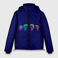 Куртка зимняя мужская Rainbow Skulls, цвет: 3D-черный
