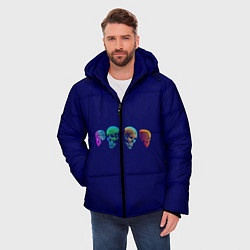 Куртка зимняя мужская Rainbow Skulls, цвет: 3D-черный — фото 2