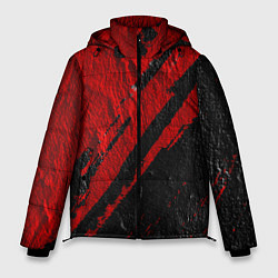 Куртка зимняя мужская Красное чёрное 3D, цвет: 3D-черный