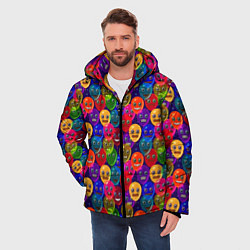 Куртка зимняя мужская Воздушные Шарики, цвет: 3D-черный — фото 2