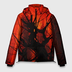 Куртка зимняя мужская ДРЕВО ХАОС 3D, цвет: 3D-светло-серый