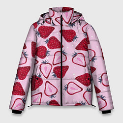 Куртка зимняя мужская Клубничка, цвет: 3D-черный